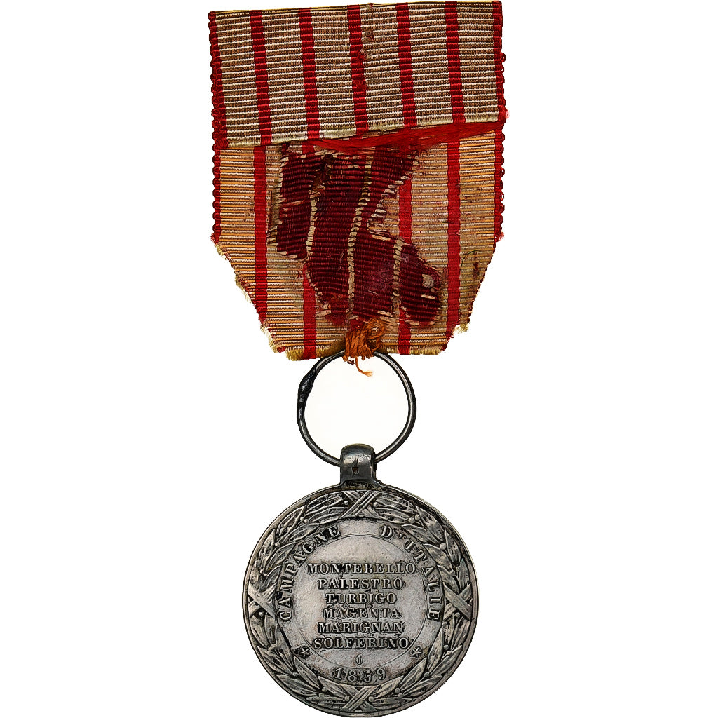 France, Napoléon III, Campagne d'Italie, WAR, Médaille, 1859, Très bon état