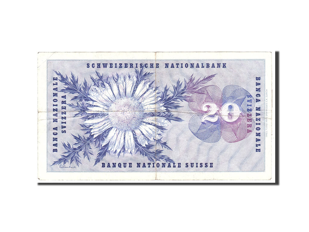 Banknote, Switzerland, 20 Franken, 1964, 1964-04-02, KM:46k, VF(30-35)