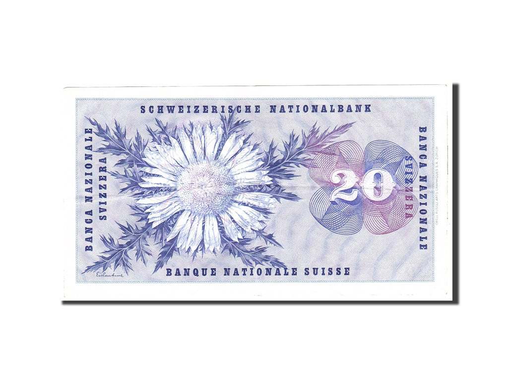Geldschein, Schweiz, 20 Franken, 1965, 1965-01-21, KM:46l, S