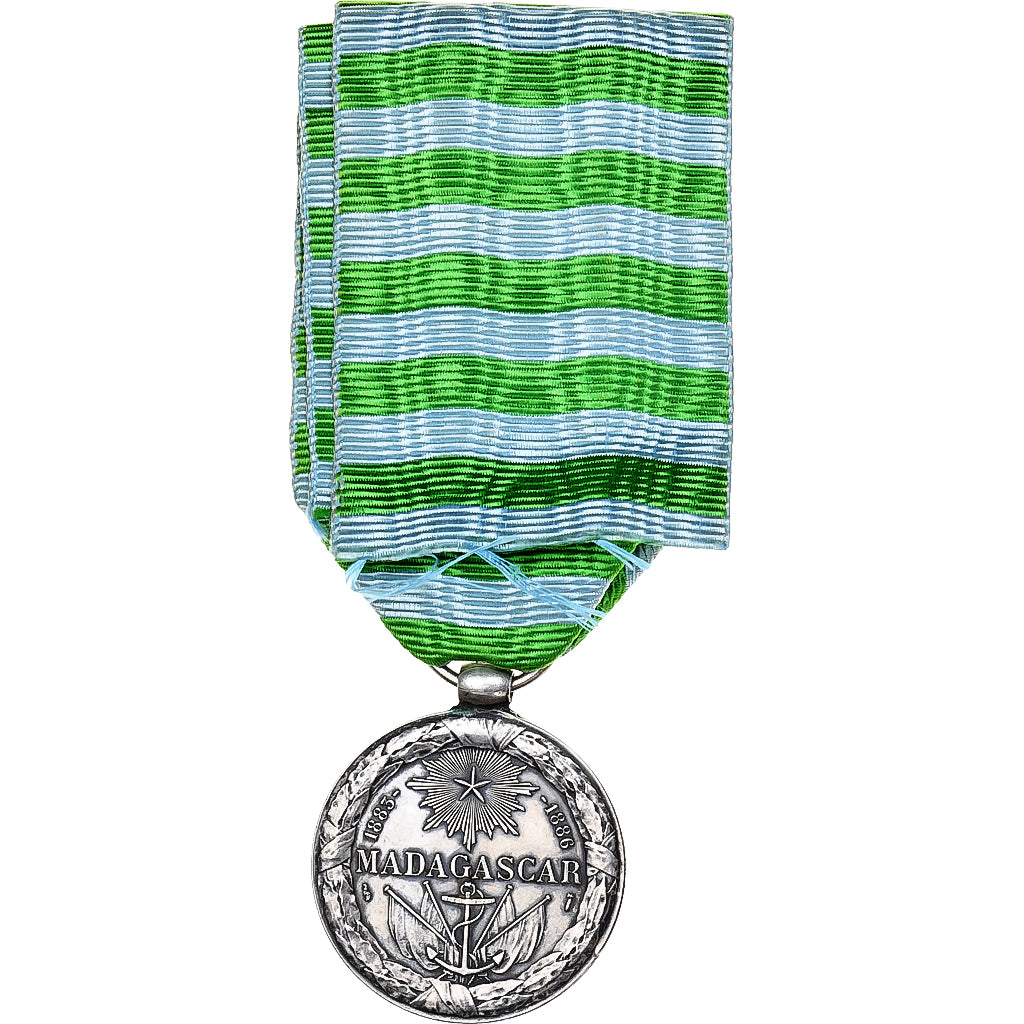 Madagascar, First Madagascar Expedition, History, Medal, 1886, Excellent