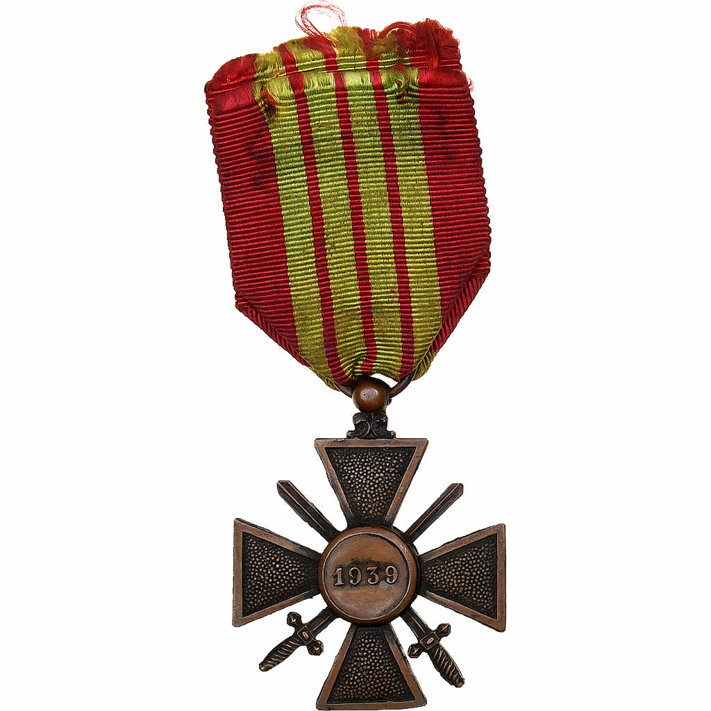 France, Croix de Guerre, Médaille, 1939, Très bon état, Bronze, 36