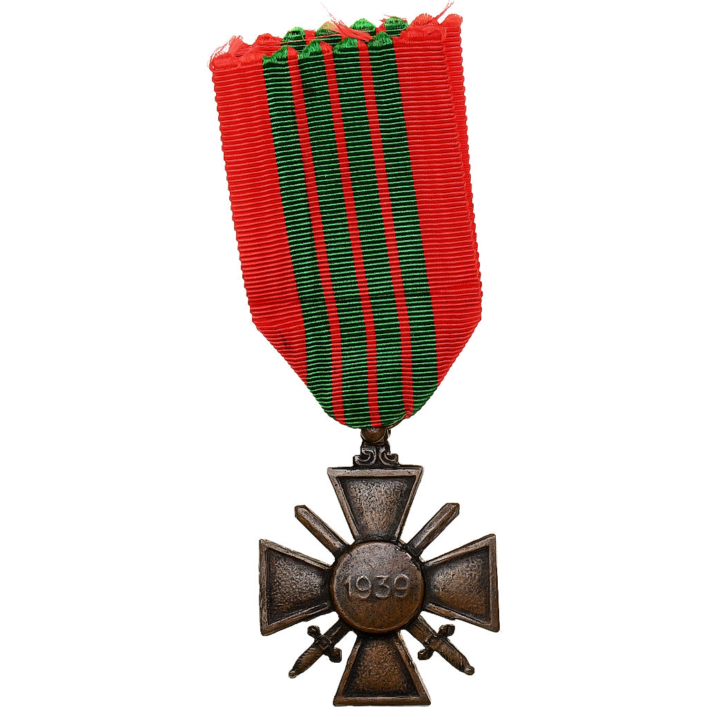 France, Croix de Guerre, Médaille, 1939, Très bon état, Bronze, 36