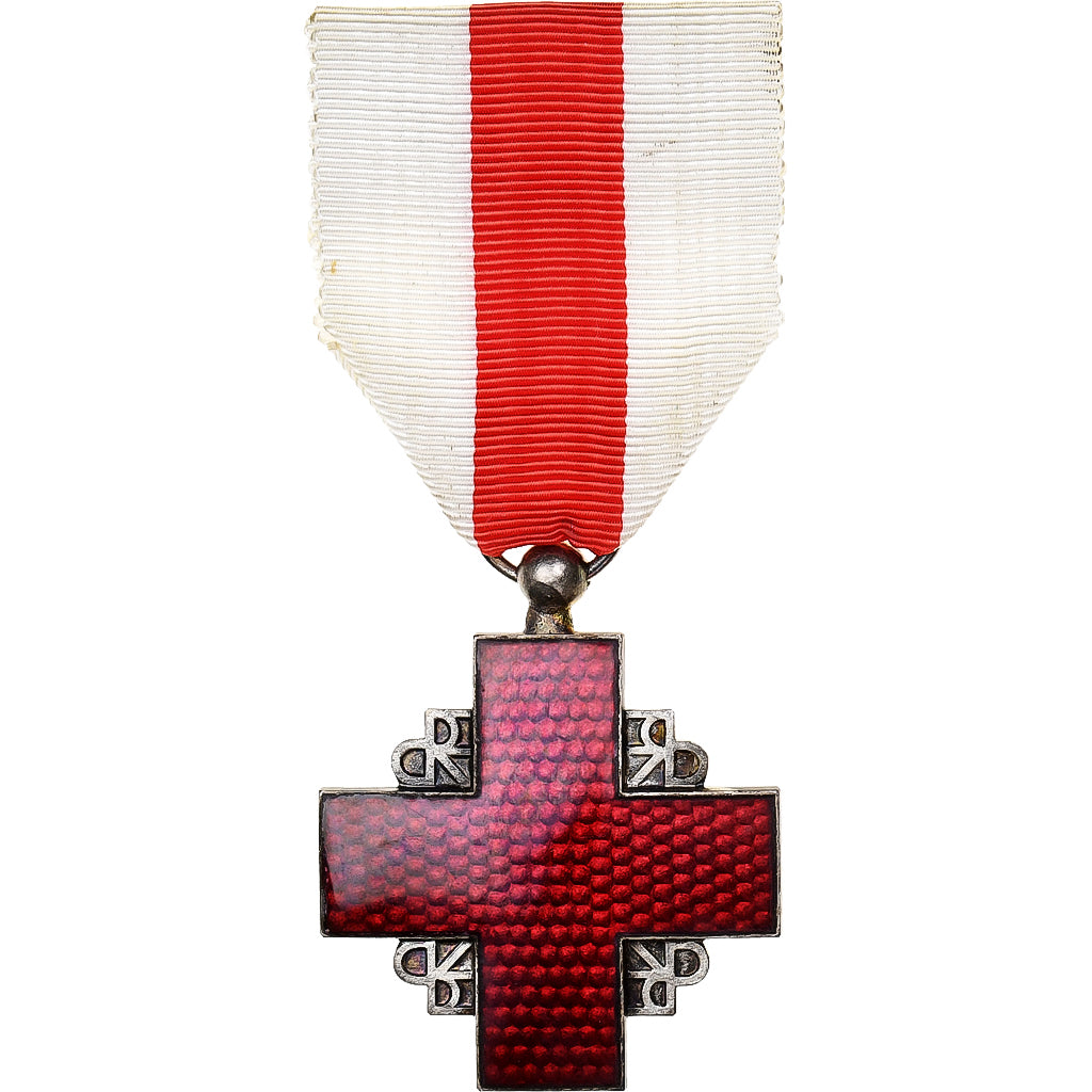 Francia, Croix Rouge, medalla, Excellent Quality, Bronce plateado, 38