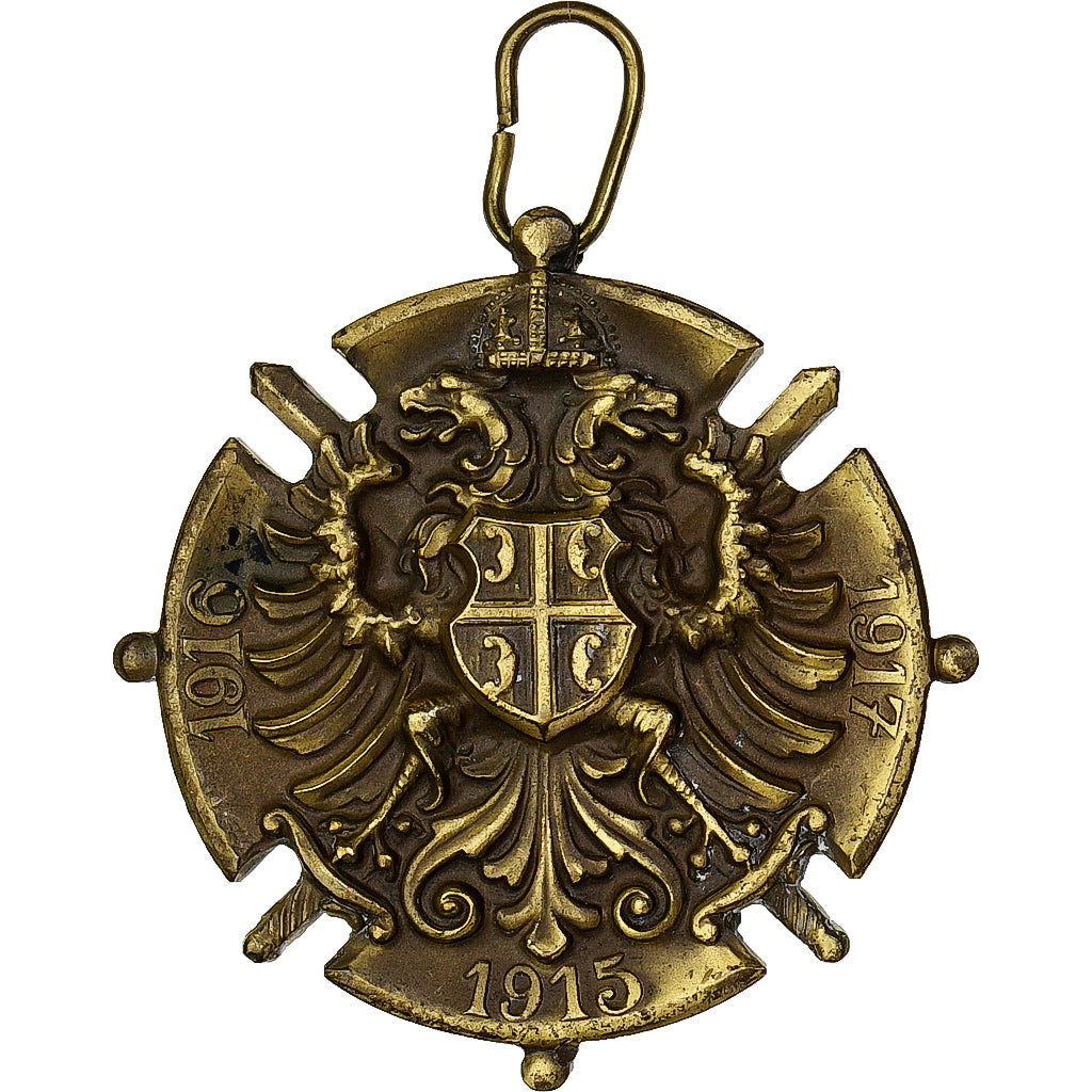 Sérvia, Médaille commémorative de Serbie, medalha, 1918, Qualidade Excelente