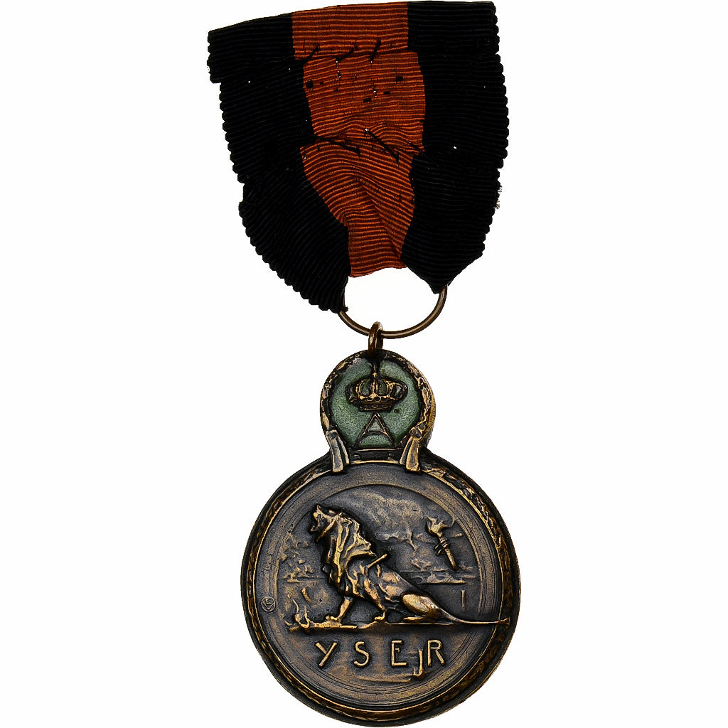 Bélgica, Bataille de l'Yser, medalha, 1914, Qualidade Excelente, Vloors