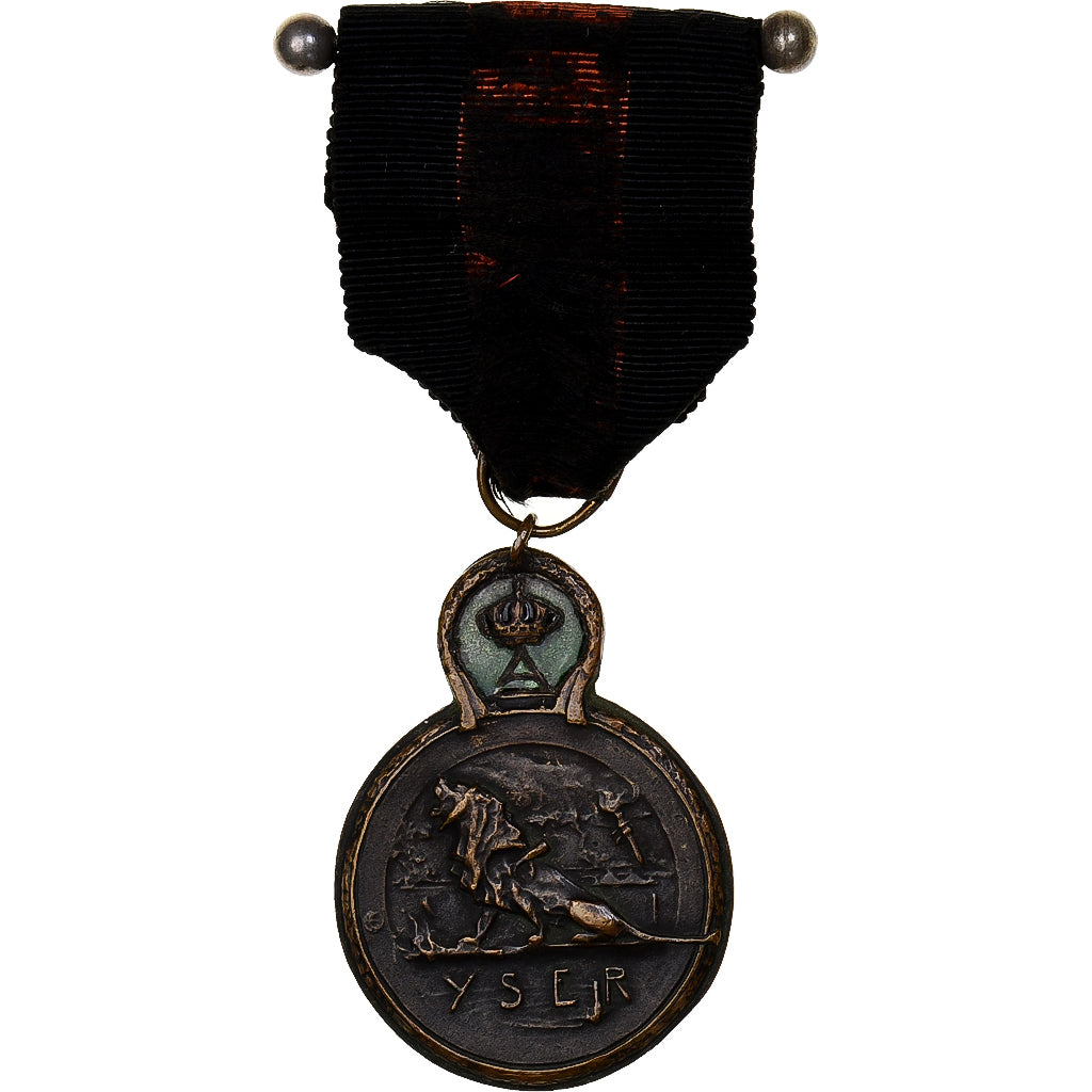 Bélgica, Bataille de l'Yser, medalha, 1914, Qualidade Excelente, Vloors