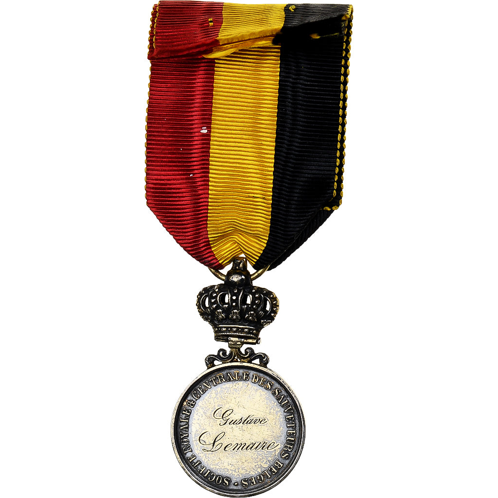 Belgique, Léopold II, Société Royale des Sauveteurs de Belgique, Médaille