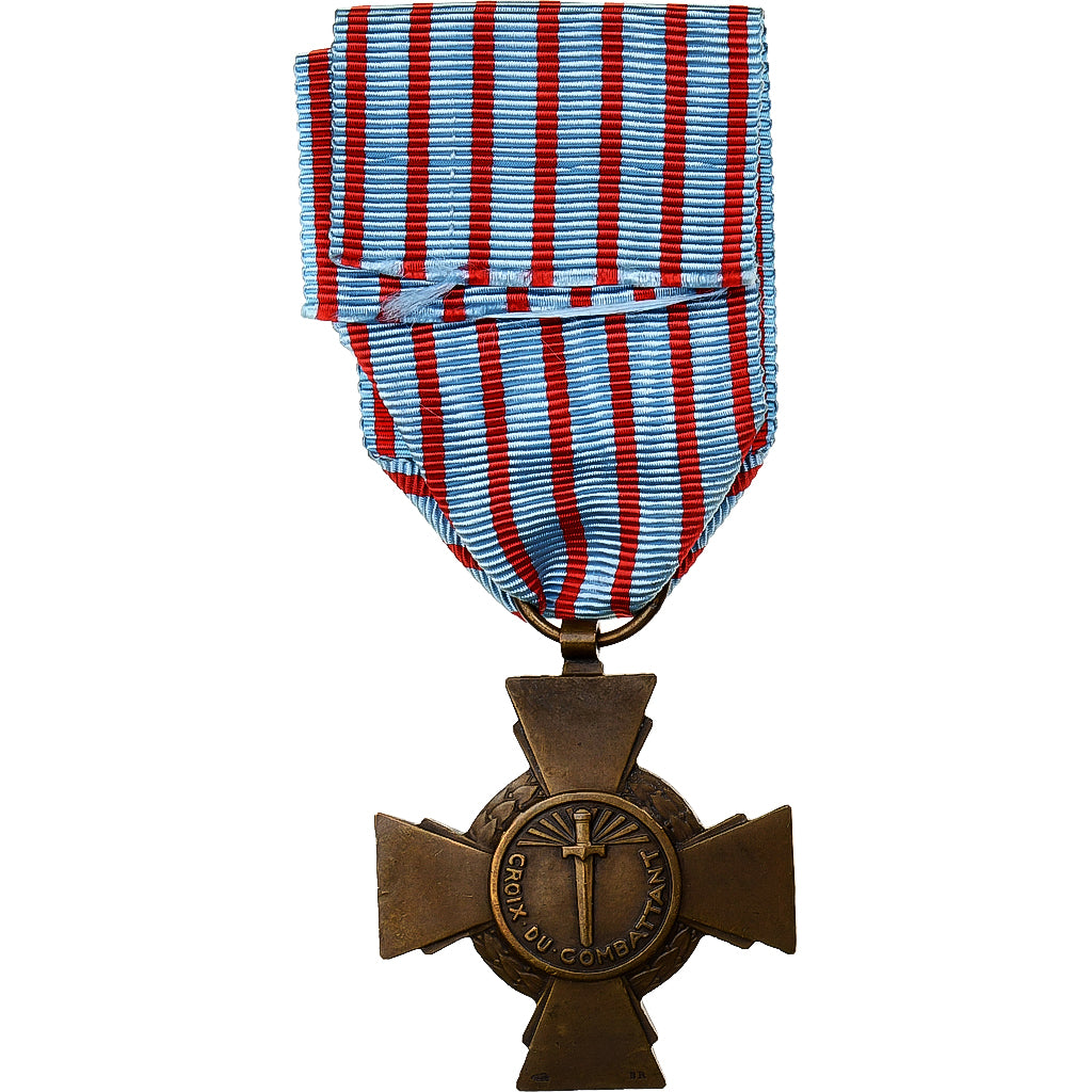 France, Croix du Combattant, WAR, Medal, Excellent Quality, Bronze, 36