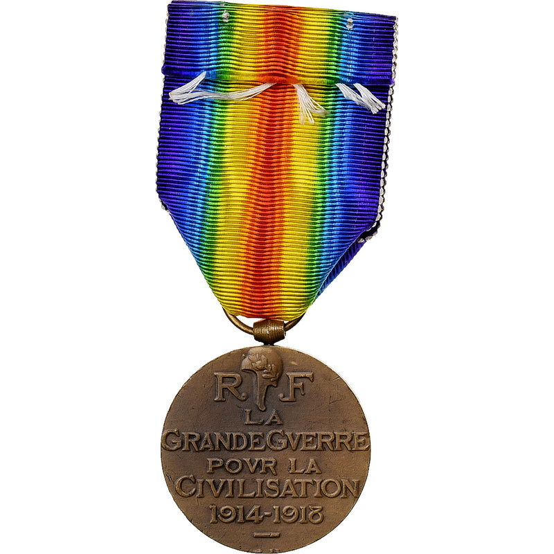 Vieille Médaille Interalliée De La Grande Guerre 1914-1918 – Super état Avec Ruban D'origine !