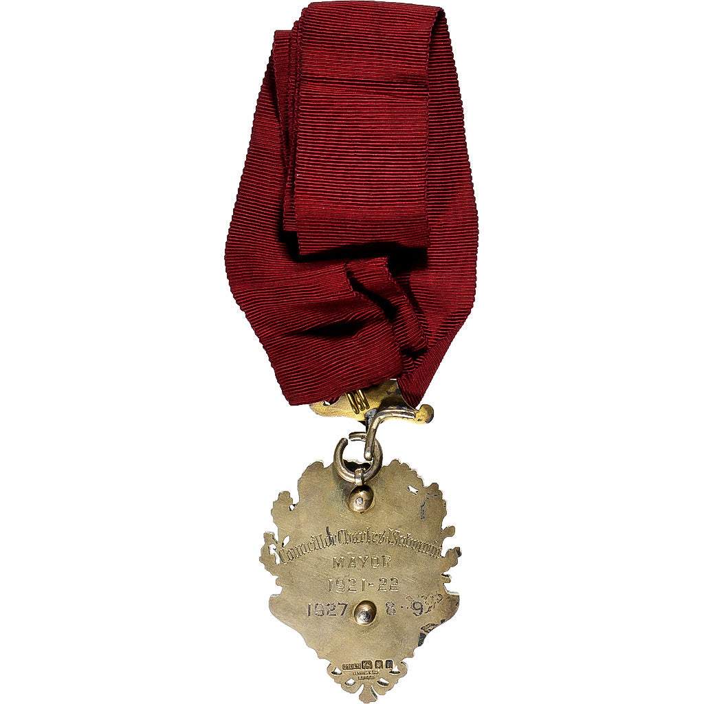 United Kingdom, Borough of Finsbury, Mayor, Masonic, Medal, 1927, Excellent