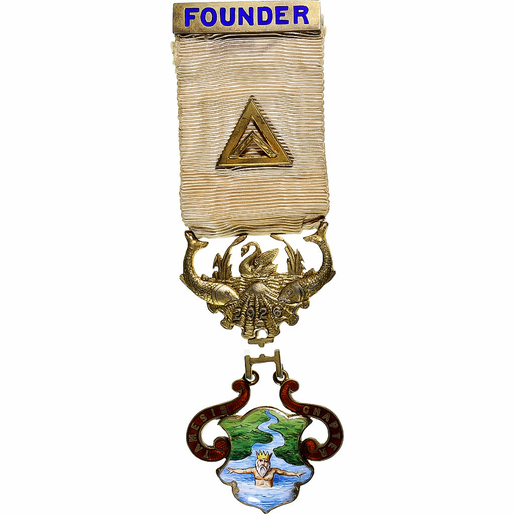 United Kingdom, Tamesis Chapter, Founder, Masonic, Medal, Excellent Quality