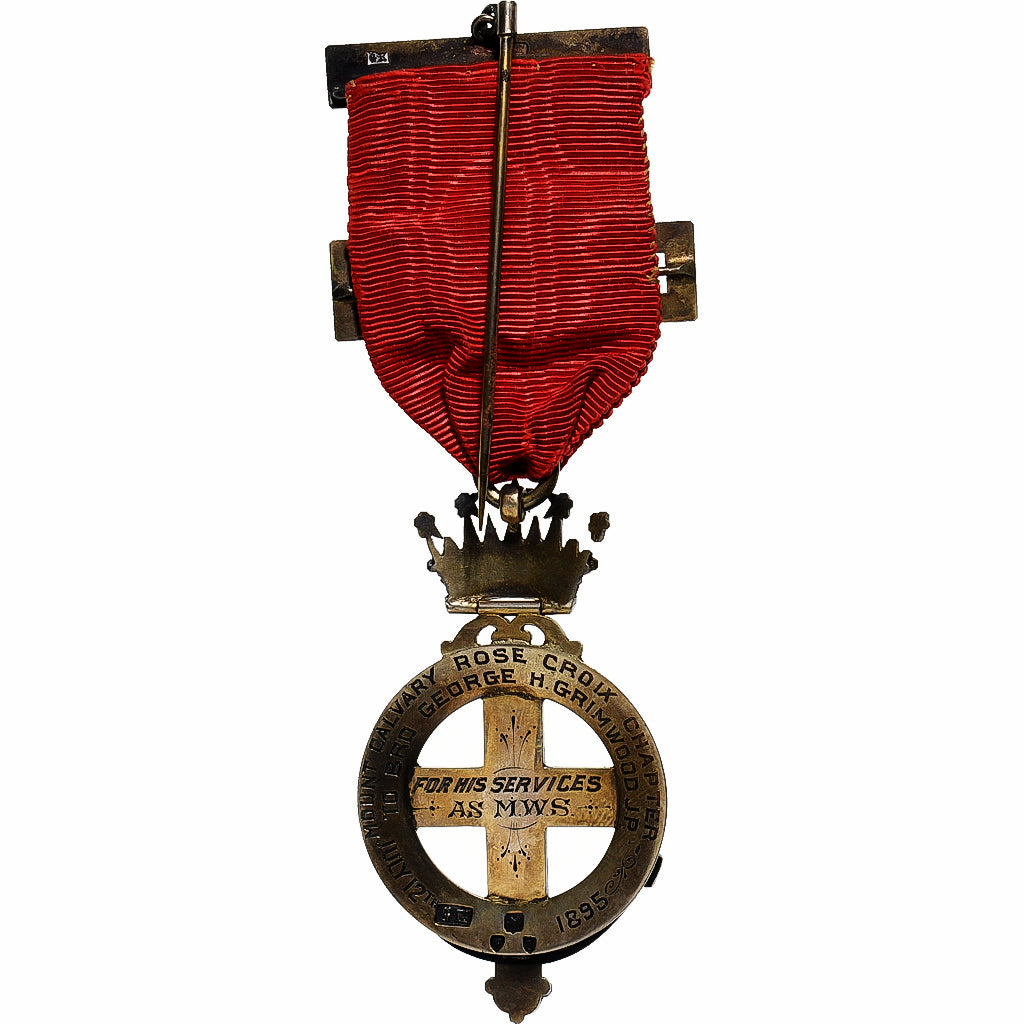 United Kingdom, Mount Calvary R.C Chapter, Masonic, Medal, 1895, Excellent