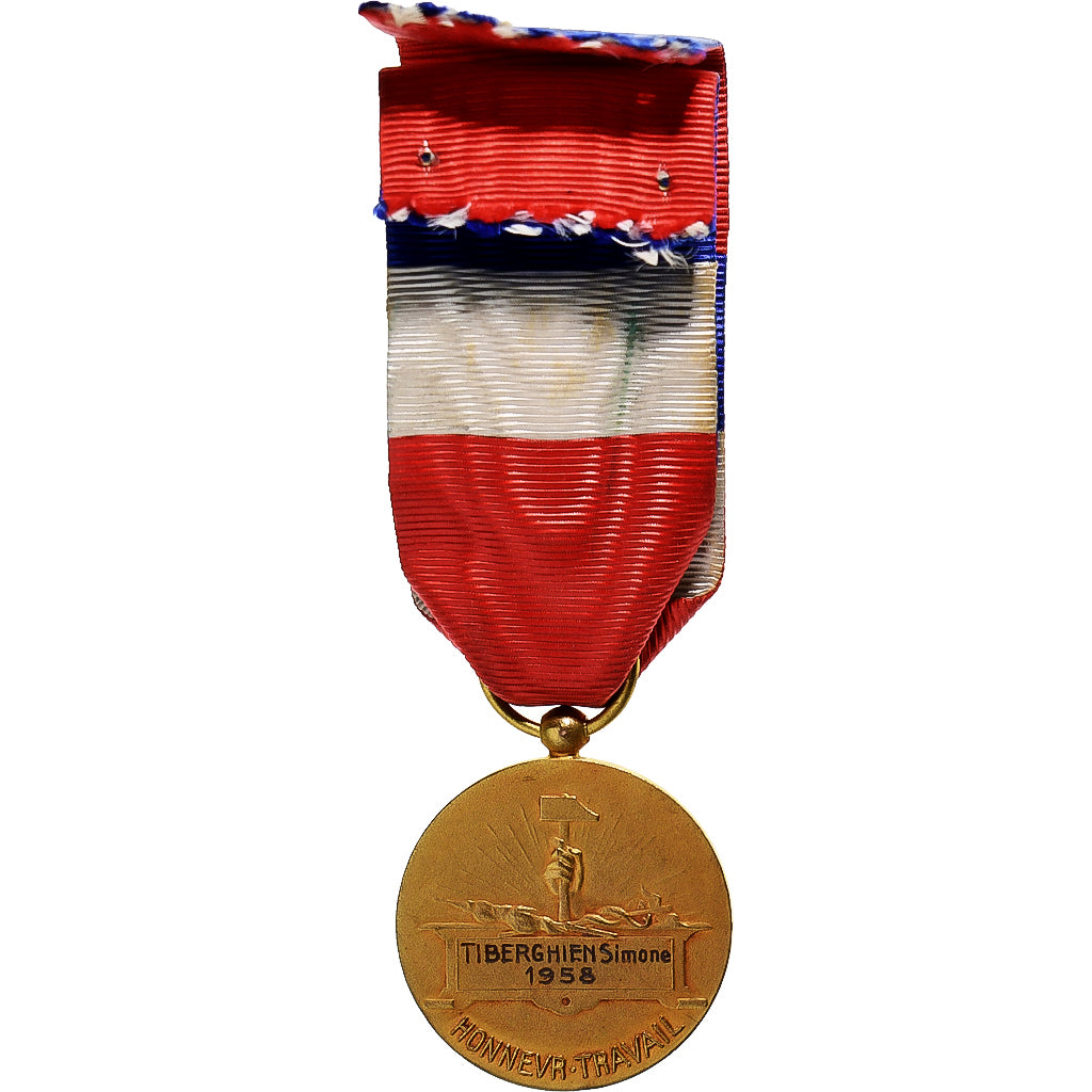 France, Honneur-Travail, République Française, Medal, 1958, Excellent Quality