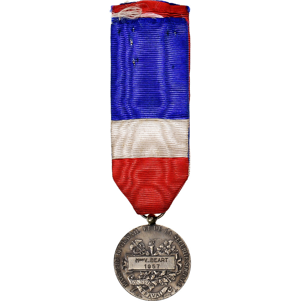 Francja, Ministère du Travail et de la Sécurité Sociale, medal, 1957, Bardzo