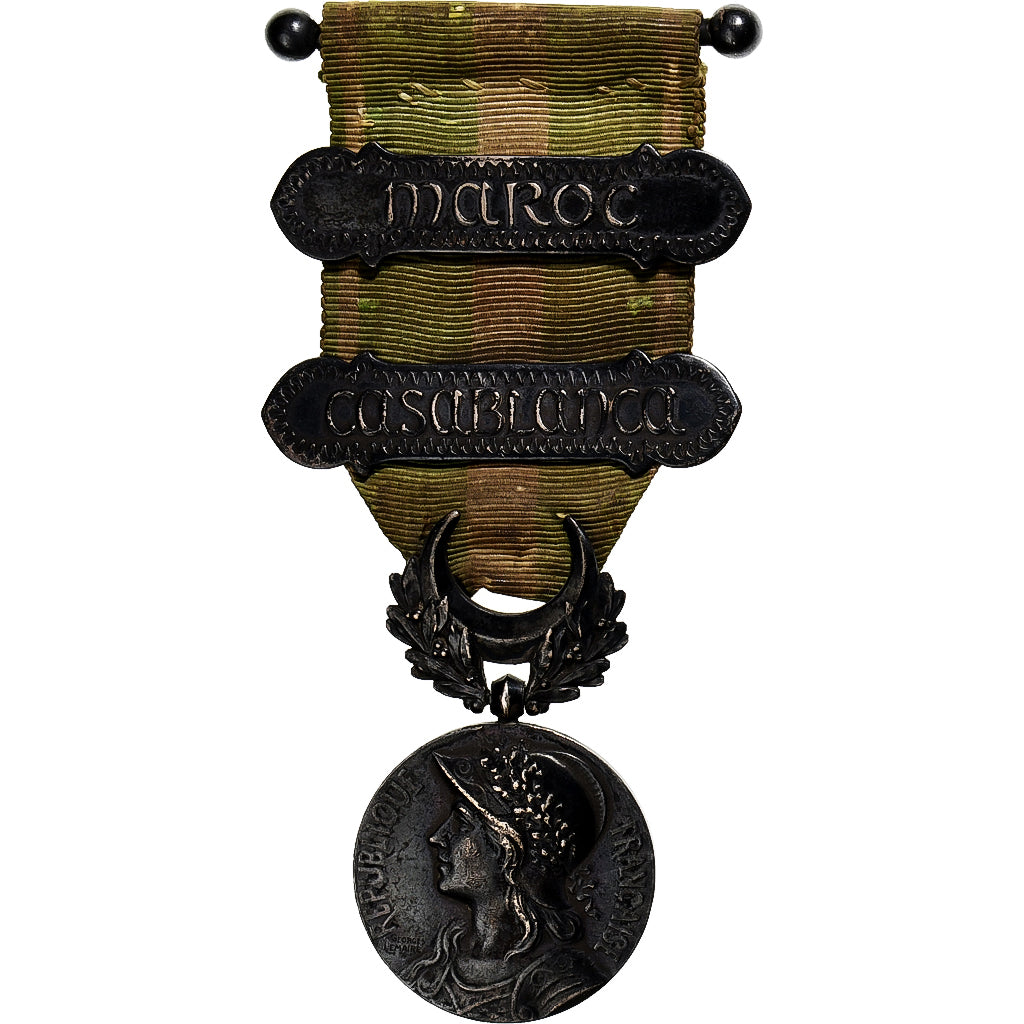 França, Coloniale du Maroc, Maroc, Casablanca, medalha, Casablanca, Qualidade