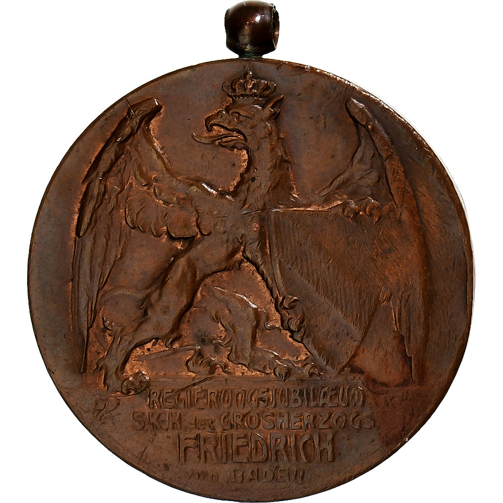 Germany, Medal, Friedrich von Baden, Bronze, EF(40-45)
