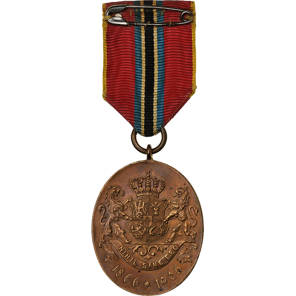 Romania, Carol Ier, 40 Ans de Règne, Medal, 1906, Excellent Quality, Telge