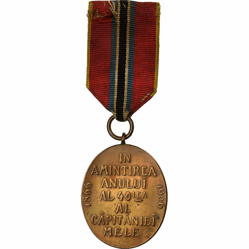 Romania, Carol Ier, 40 Ans de Règne, Medal, 1906, Excellent Quality, Telge