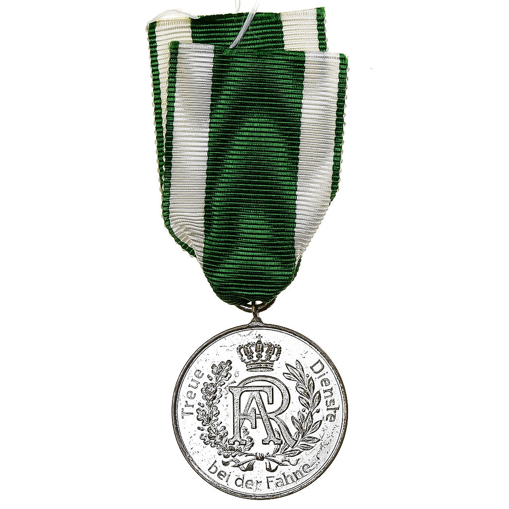 Germany, Reserve Lanwehrt, Treue Dienste, Medal, Excellent Quality, Silvered