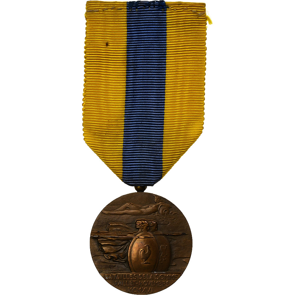 França, Batailles de la Somme, WAR, medalha, 1940, Qualidade Excelente