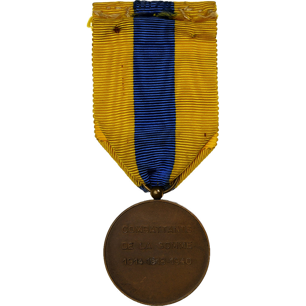 França, Batailles de la Somme, WAR, medalha, 1940, Qualidade Excelente