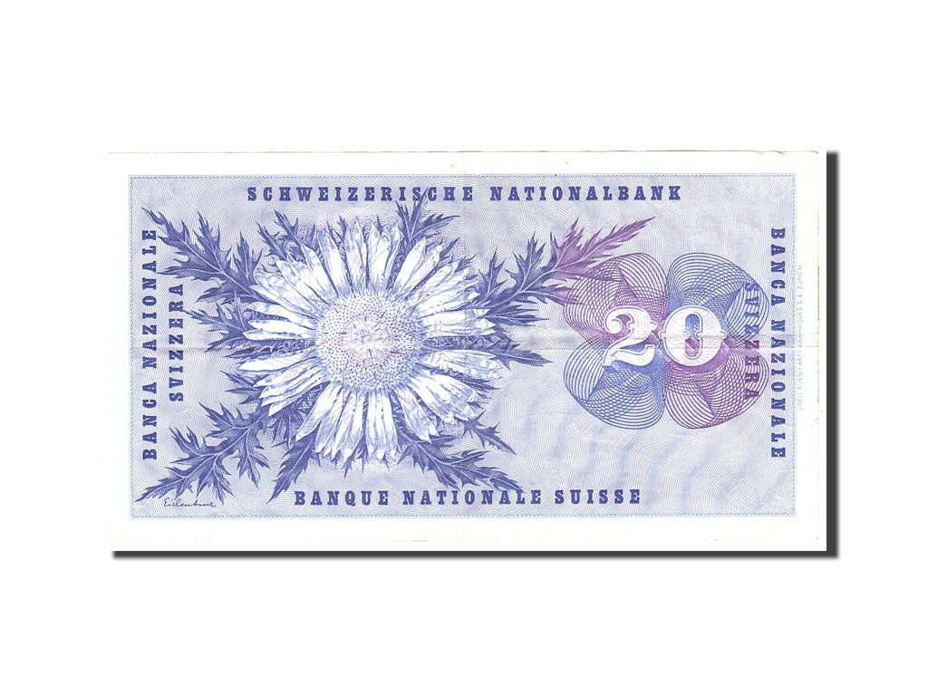 Banknote, Switzerland, 20 Franken, 1973, 1973-03-07, KM:46u, EF(40-45)