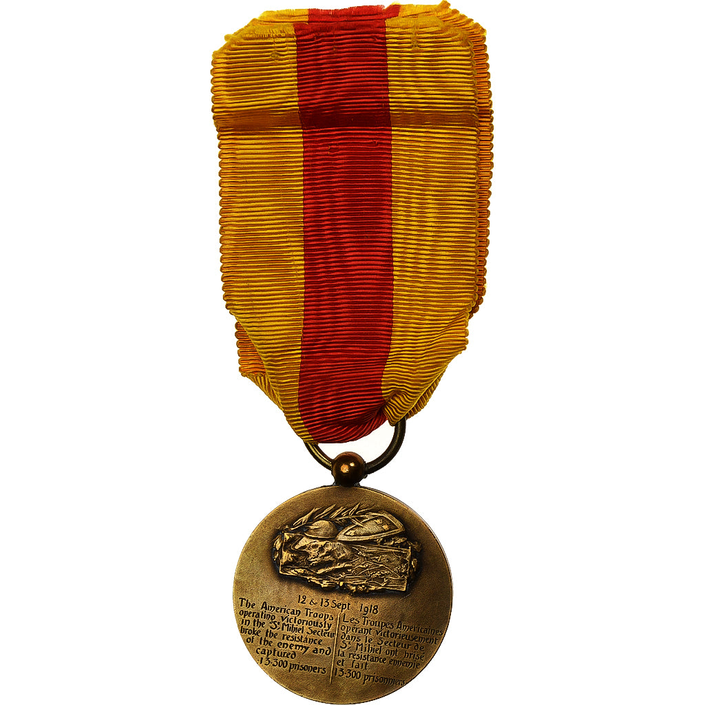 France, Saint Mihiel, WAR, Medal, 1918, Excellent Quality, Fraisse, Bronze, 32