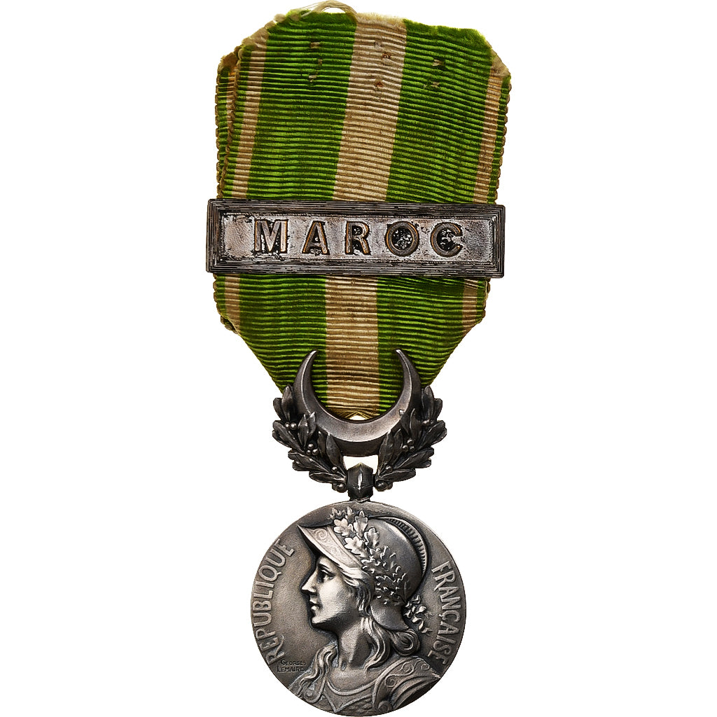 Francia, Médaille Coloniale du Maroc, Guerre du RIF, WAR, medalla, Excellent