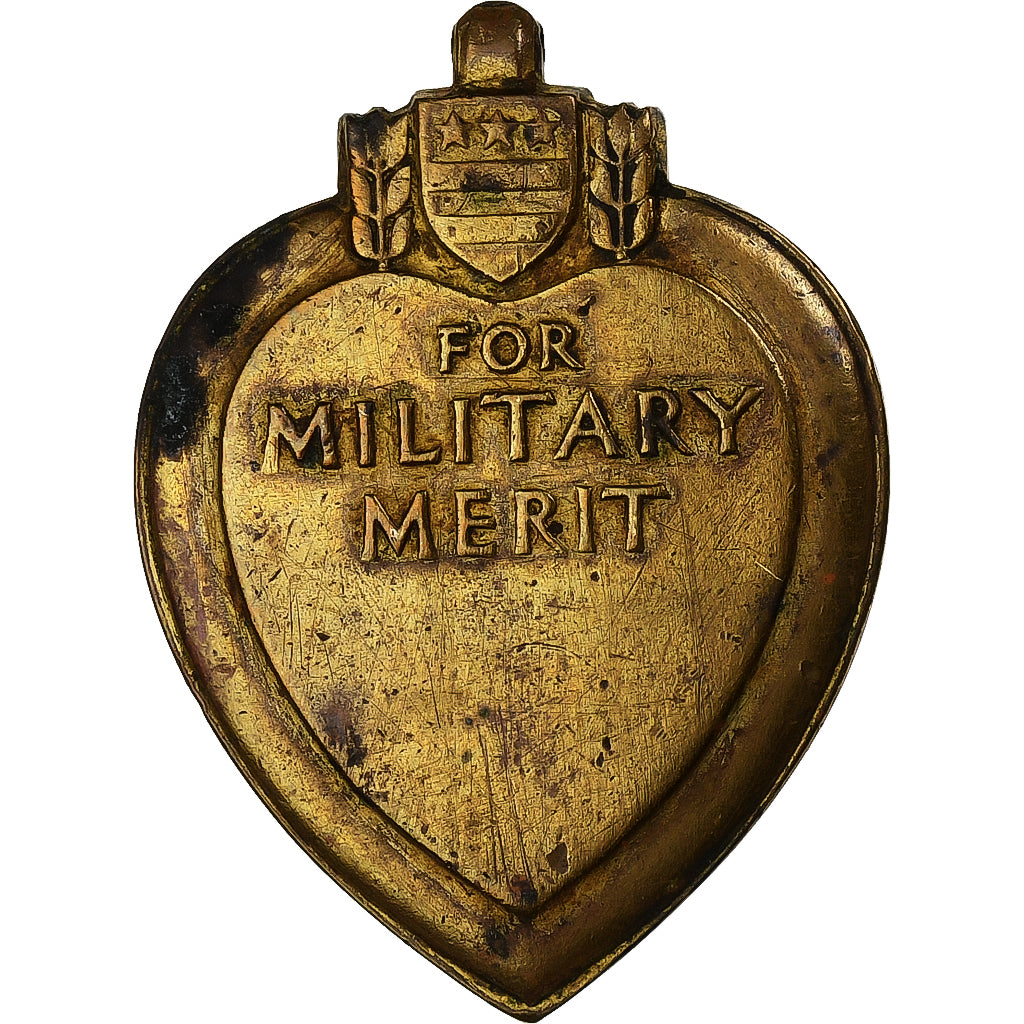 États-Unis, Purple Heart, Médaille, Etat Moyen, Bronze, 43 X 35