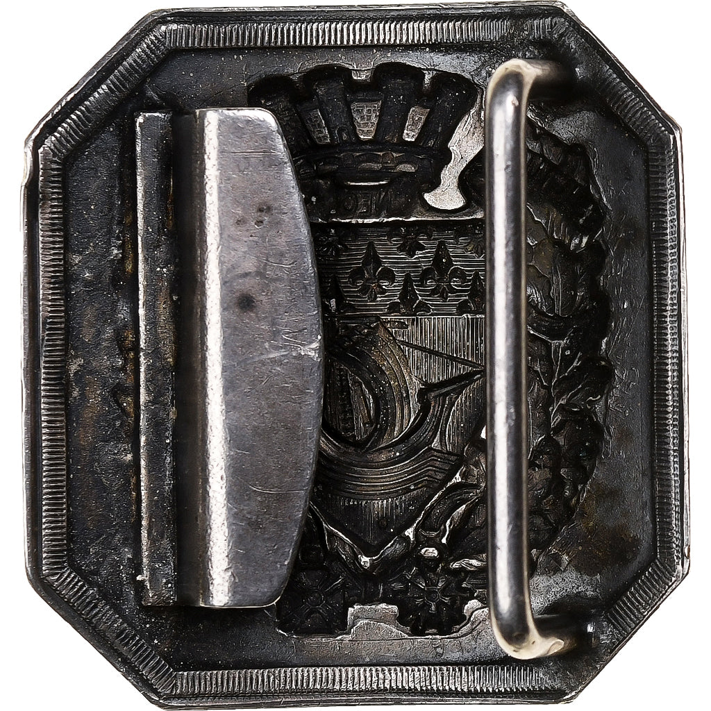 France, Boucle de Ceinture, Ville de Paris, Silvered bronze, MS(63)