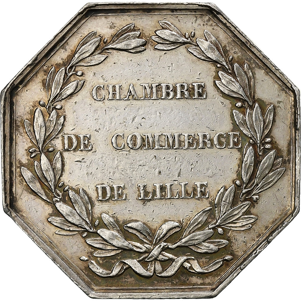 France, Token, Chambre de Commerce de la Ville de Lille, Silver, Caqué