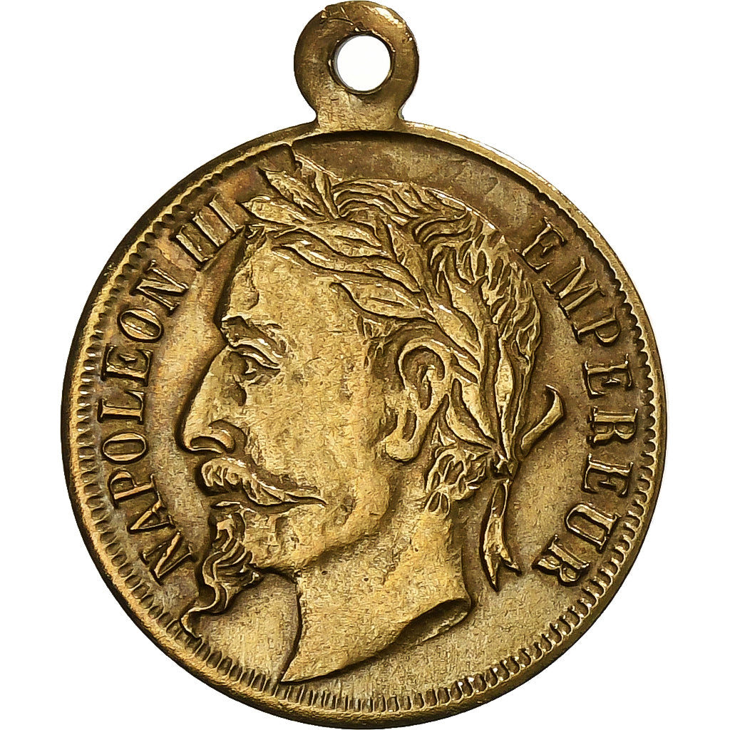 France, Medal, Napoléon III, Empereur, Brass, MS(63)