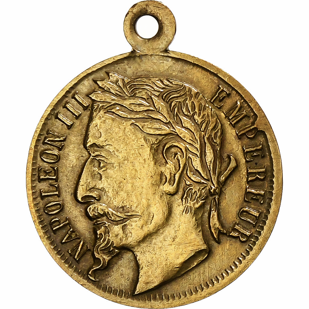 France, Medal, Napoléon III, Empereur, Brass, MS(63)