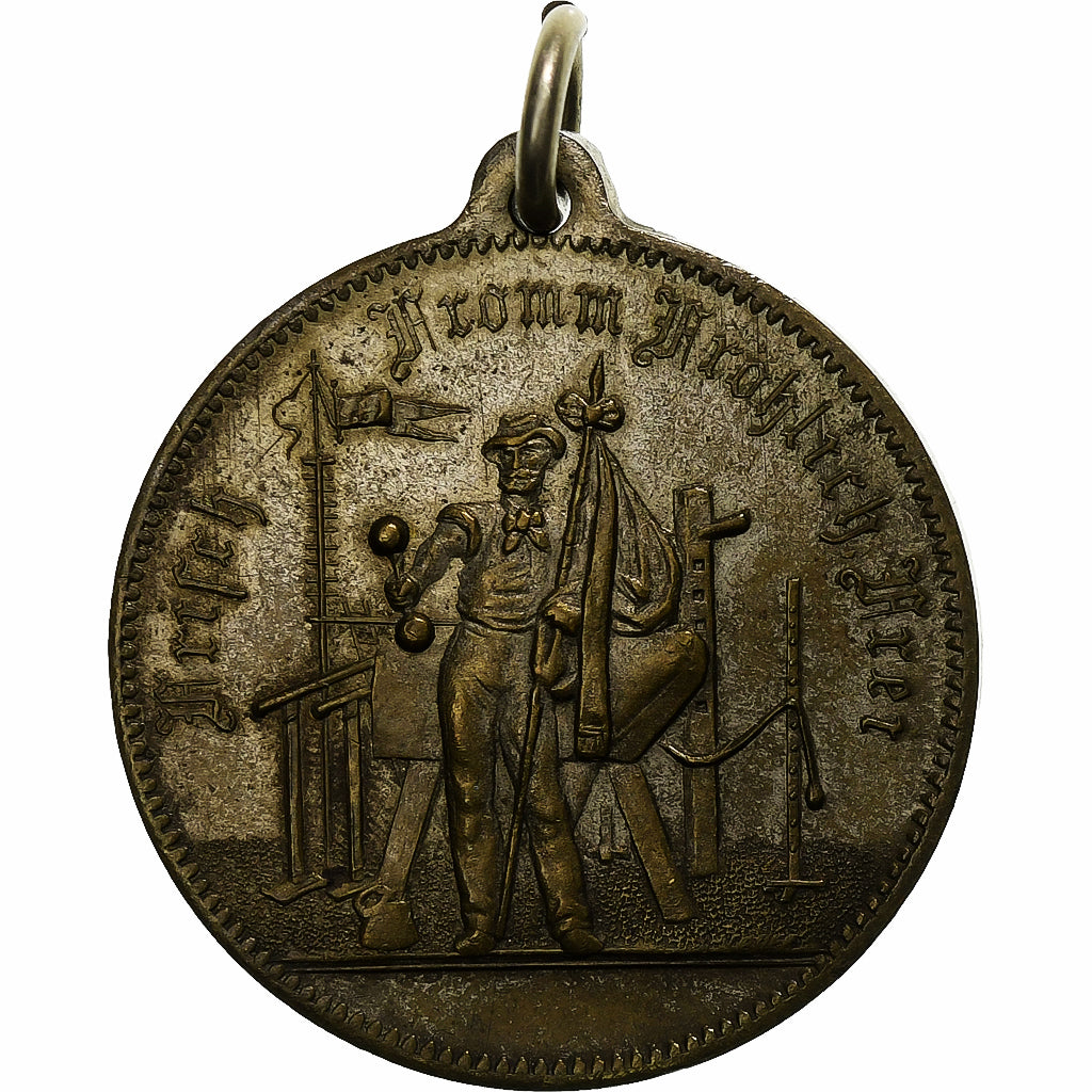 Allemagne, Médaille, Fahnenweihe des Turnvereins, Illzach, 1906, Bronze
