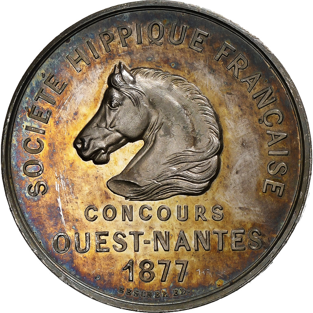 Frankrijk, Medaille, Société Hippique Française, Concours Ouest-Nantes, 1877