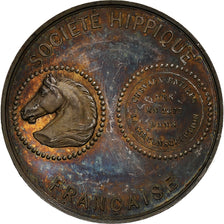Frankrijk, Medaille, Société Hippique Française, Nantes, 1876, Zilver, PR+