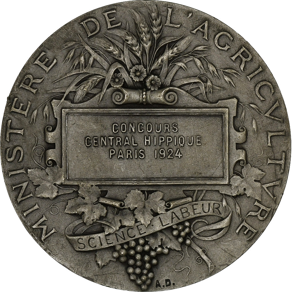 Frankreich, Medaille, Concours Central Hippique de Paris, 1924, Silber, Alphée