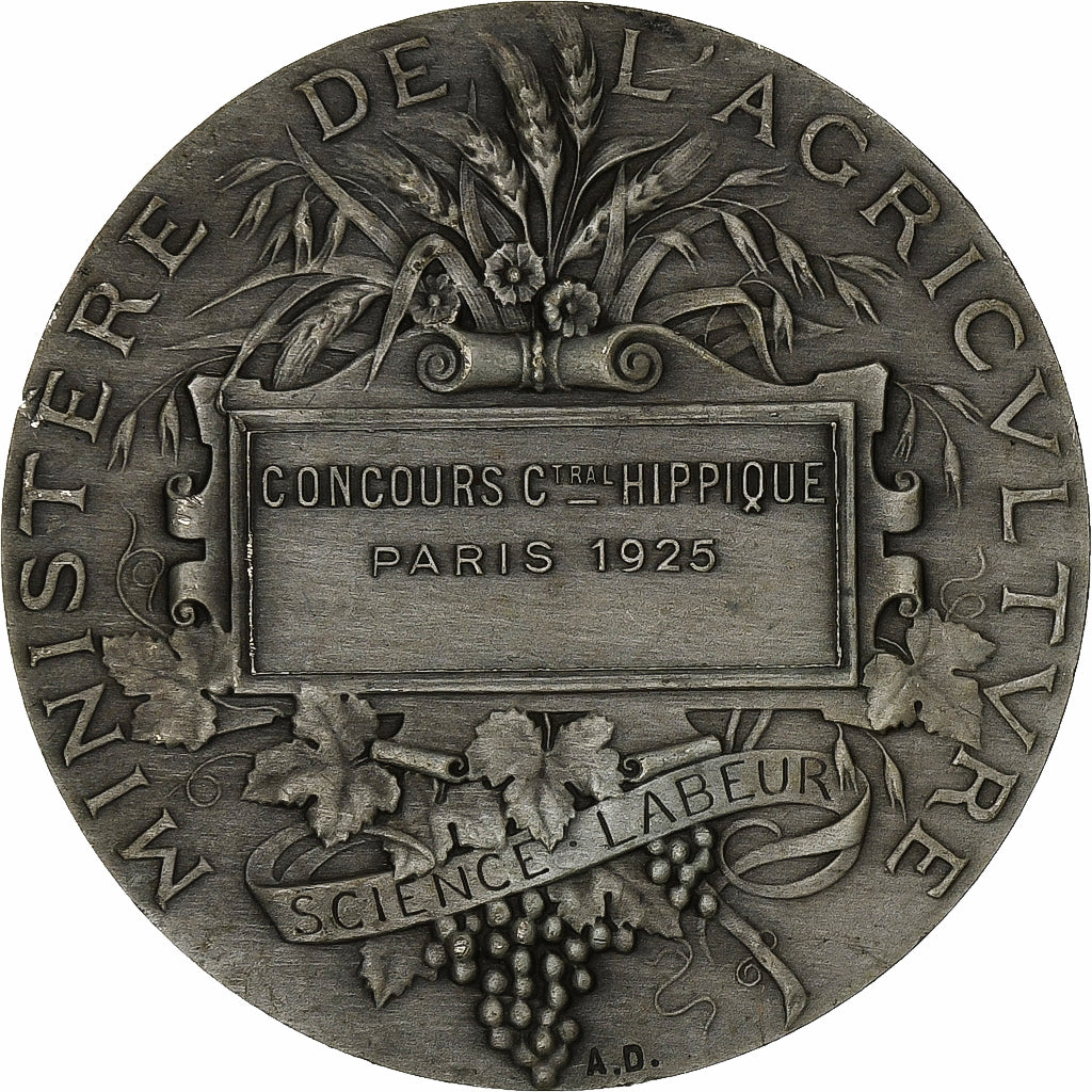 Francia, medaglia, Concours Central Hippique de Paris, 1925, Argento, Alphée