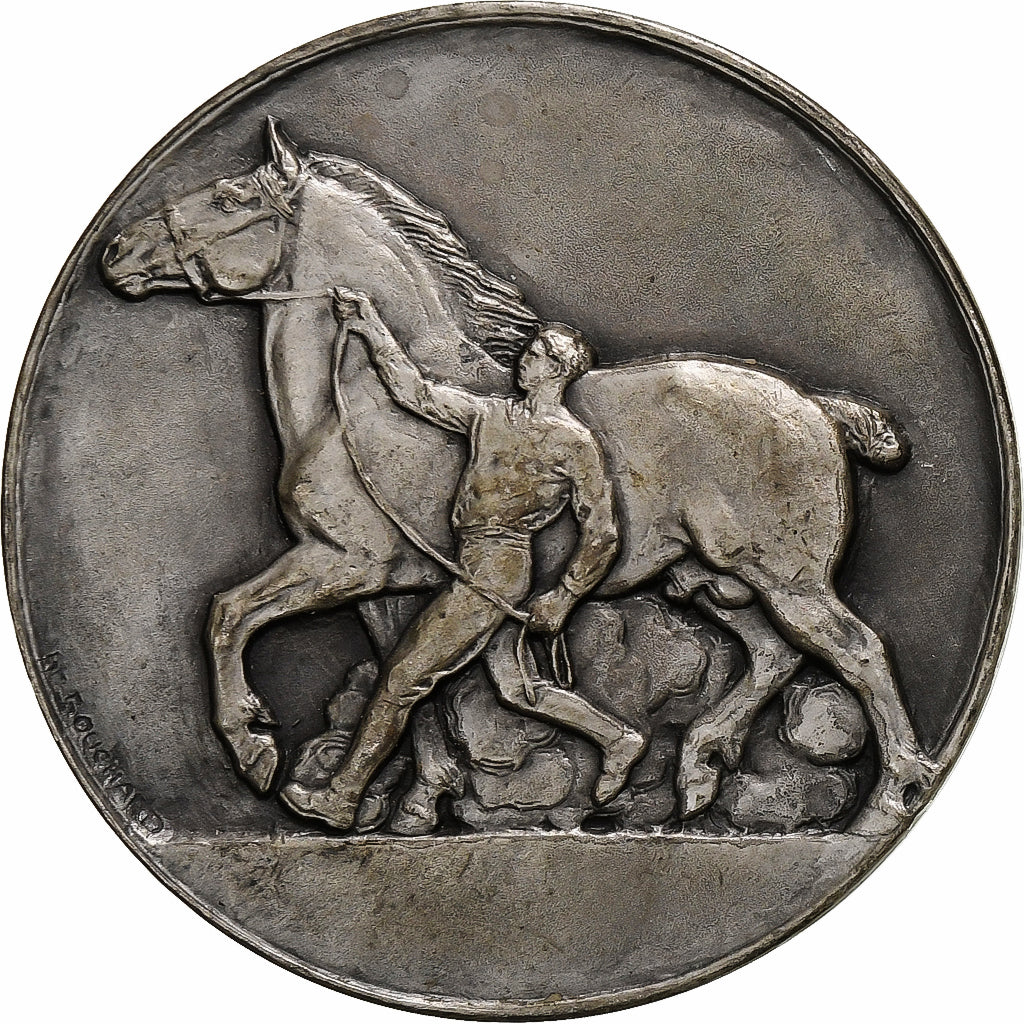 France, Medal, Concours Central Hippique de Paris, 1933, Silver, Bouchard