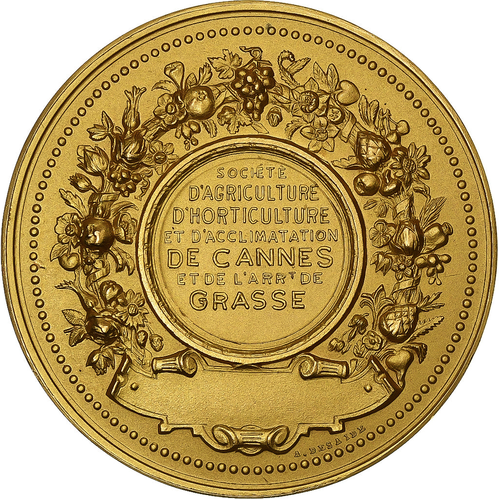 France, Medal, Société d'Agriculture, d'Horticulture de Cannes et Grasse