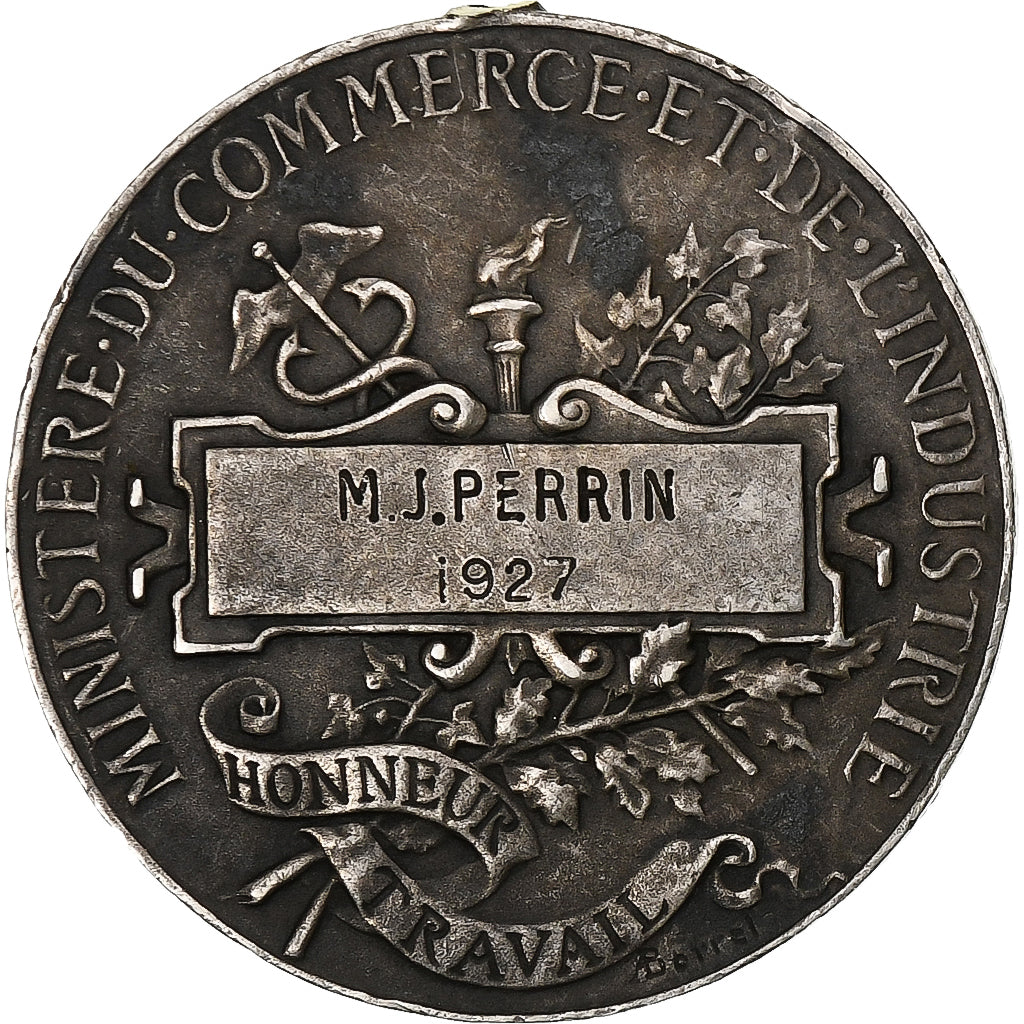 France, Ministère du Commerce et de l'Industrie, Medal, 1927, Very Good