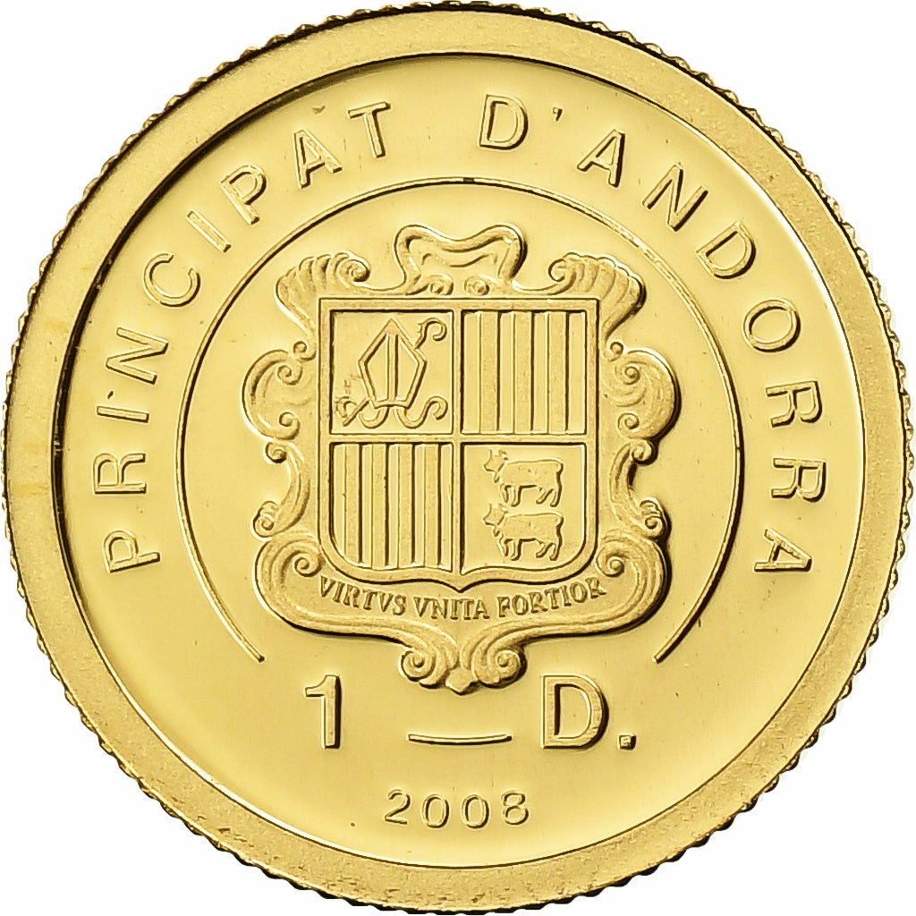 Andorra, 1 Diner, Vénus de Milo, 2008, Oro, FDC