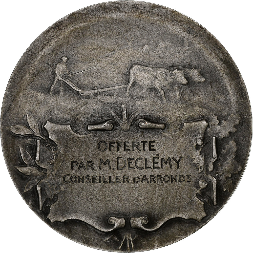 France, Medal, Offerte par Mr Declémy, Silvered bronze, Dubois, MS(63)