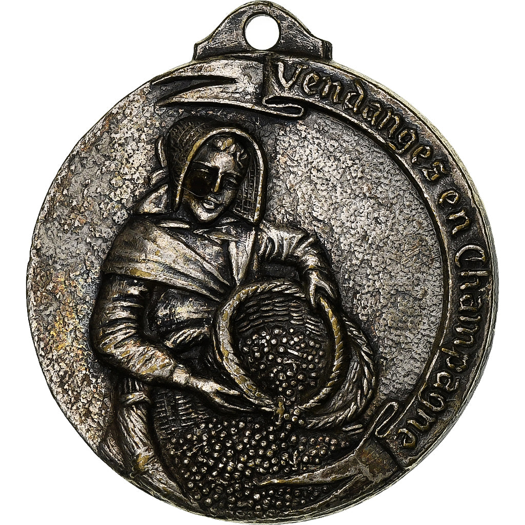 France, Médaille, Charles Heidsieck, Champagne, Reims, Bronze argenté, TTB