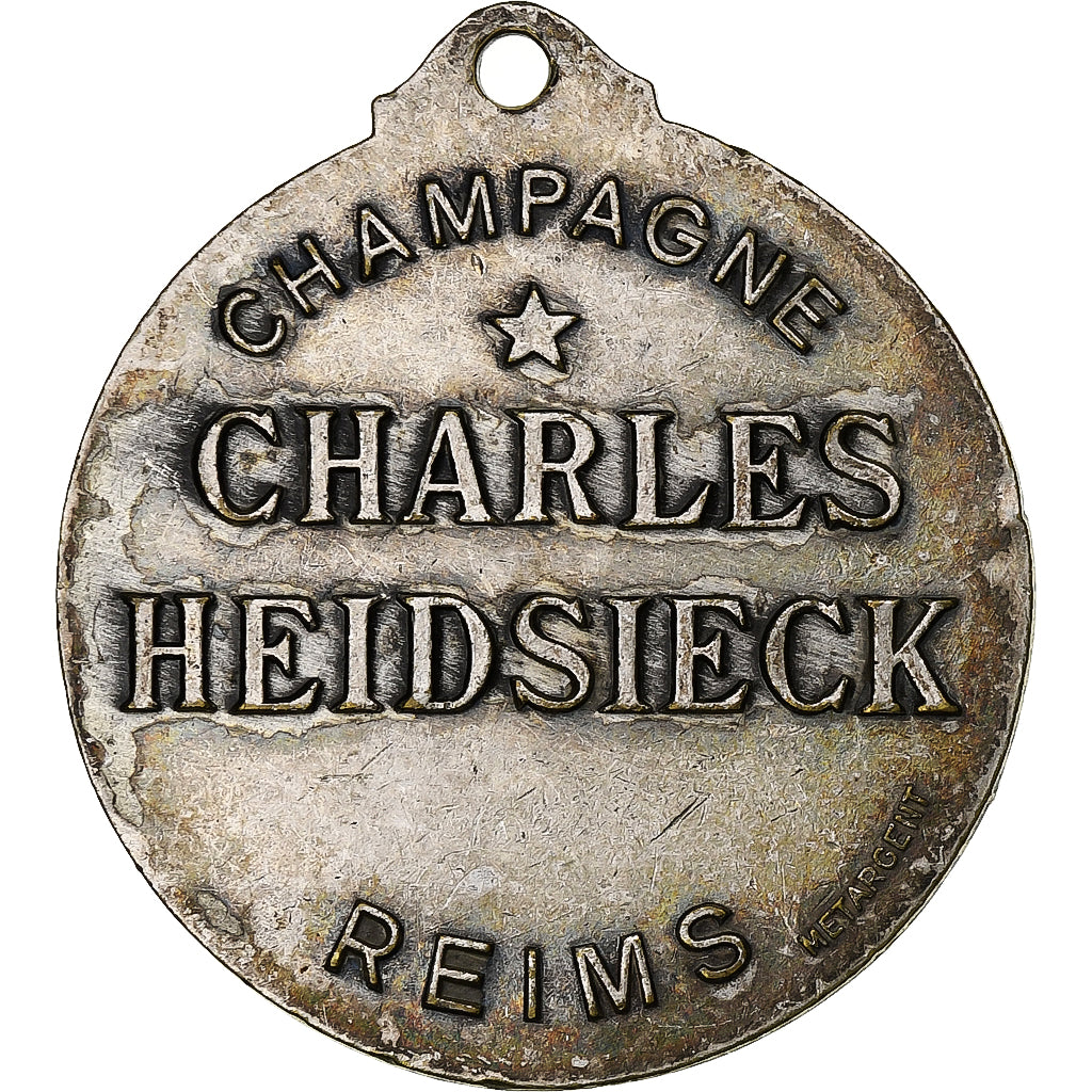 France, Médaille, Charles Heidsieck, Champagne, Reims, Bronze argenté, TTB
