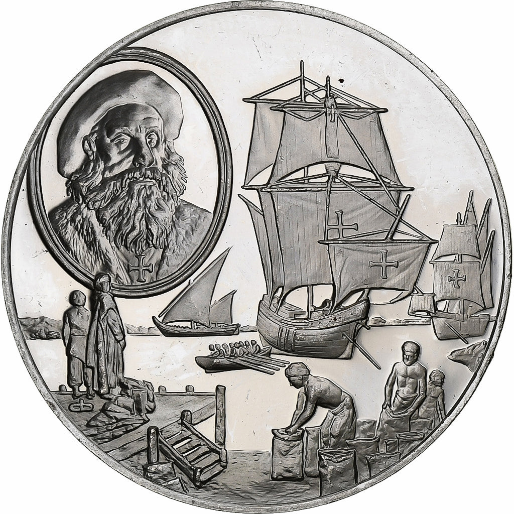 Germany, Medal, Les Grands Explorateurs, Vasco de Gama, Silver, AU(50-53)