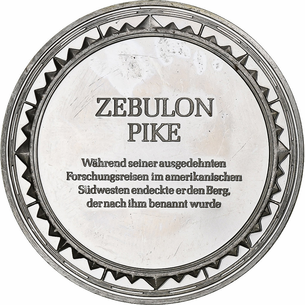 Germany, Medal, Les Grands Explorateurs, Zebulon Pike, Silver, AU(50-53)