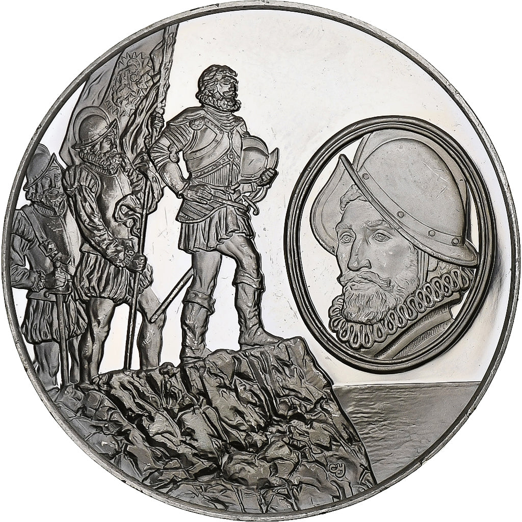 Deutschland, Medaille, Les Grands Explorateurs, Vasco Nunez de Balboa, Silber