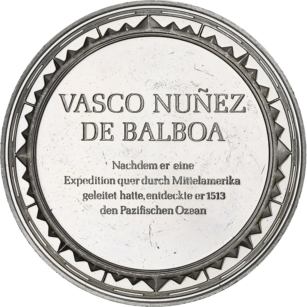 Deutschland, Medaille, Les Grands Explorateurs, Vasco Nunez de Balboa, Silber