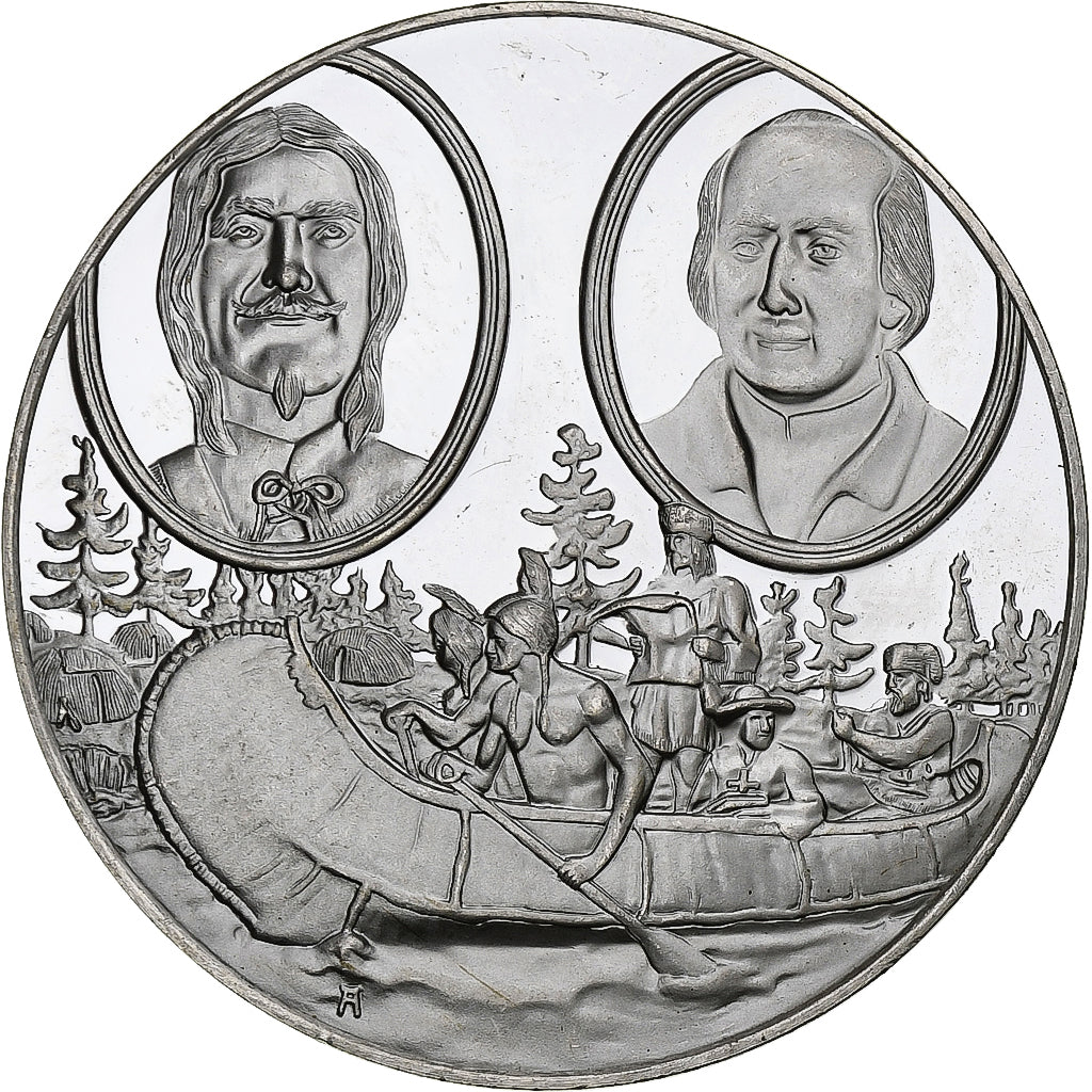 Germania, medaglia, Les Grands Explorateurs, Louis Joliet, Jacques Marquette